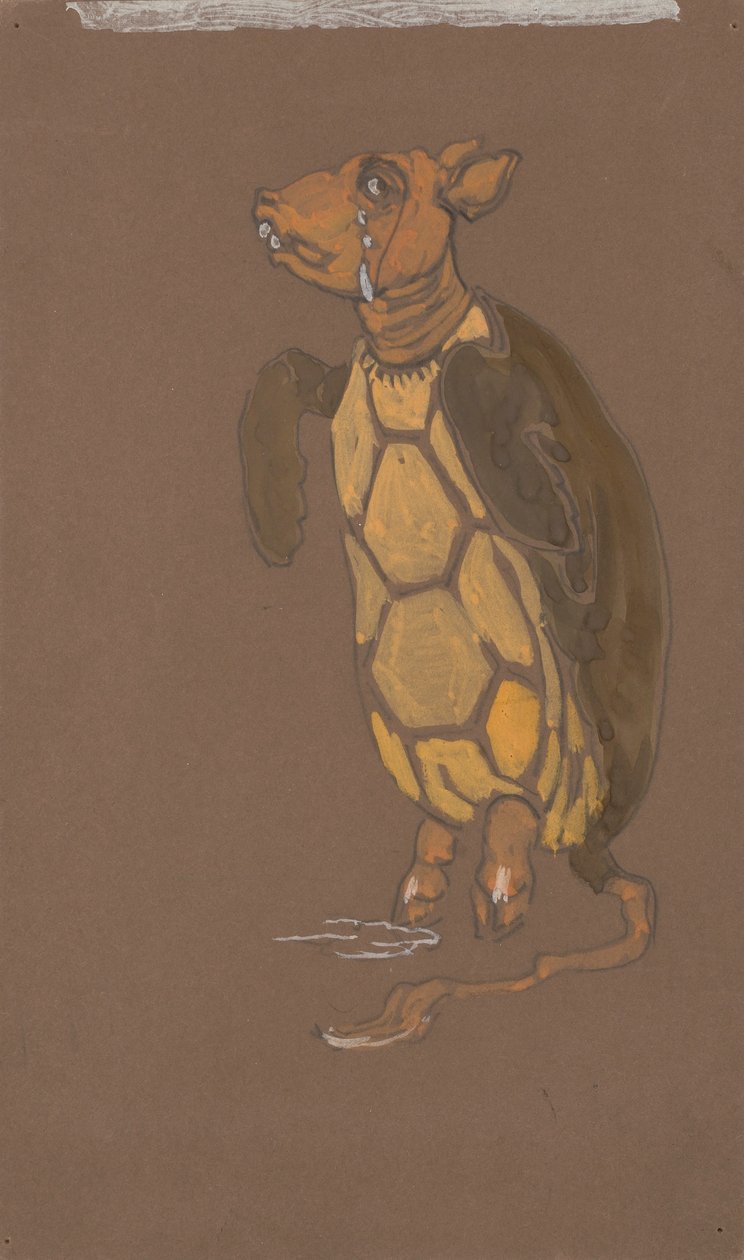 Tartaruga Falsa (figurino para Alice no País das Maravilhas, 1915) de William Penhallow Henderson