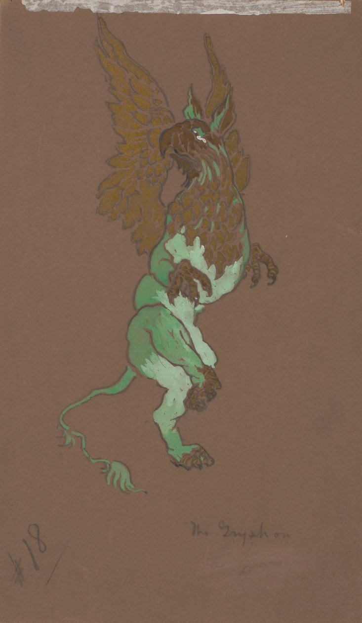 O Grifo (figurino para Alice no País das Maravilhas, 1915) de William Penhallow Henderson