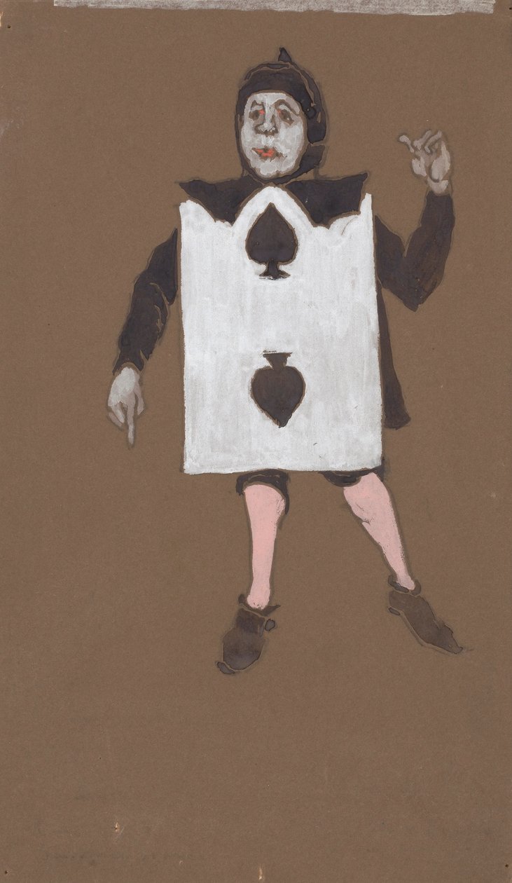 Dois de Espadas (figurino para Alice no País das Maravilhas, 1915) de William Penhallow Henderson