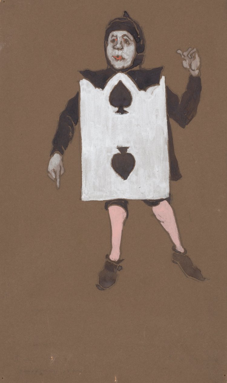Duas de fantasias Spades para Alice-in-Wonderland, 1915. de William Penhallow Henderson