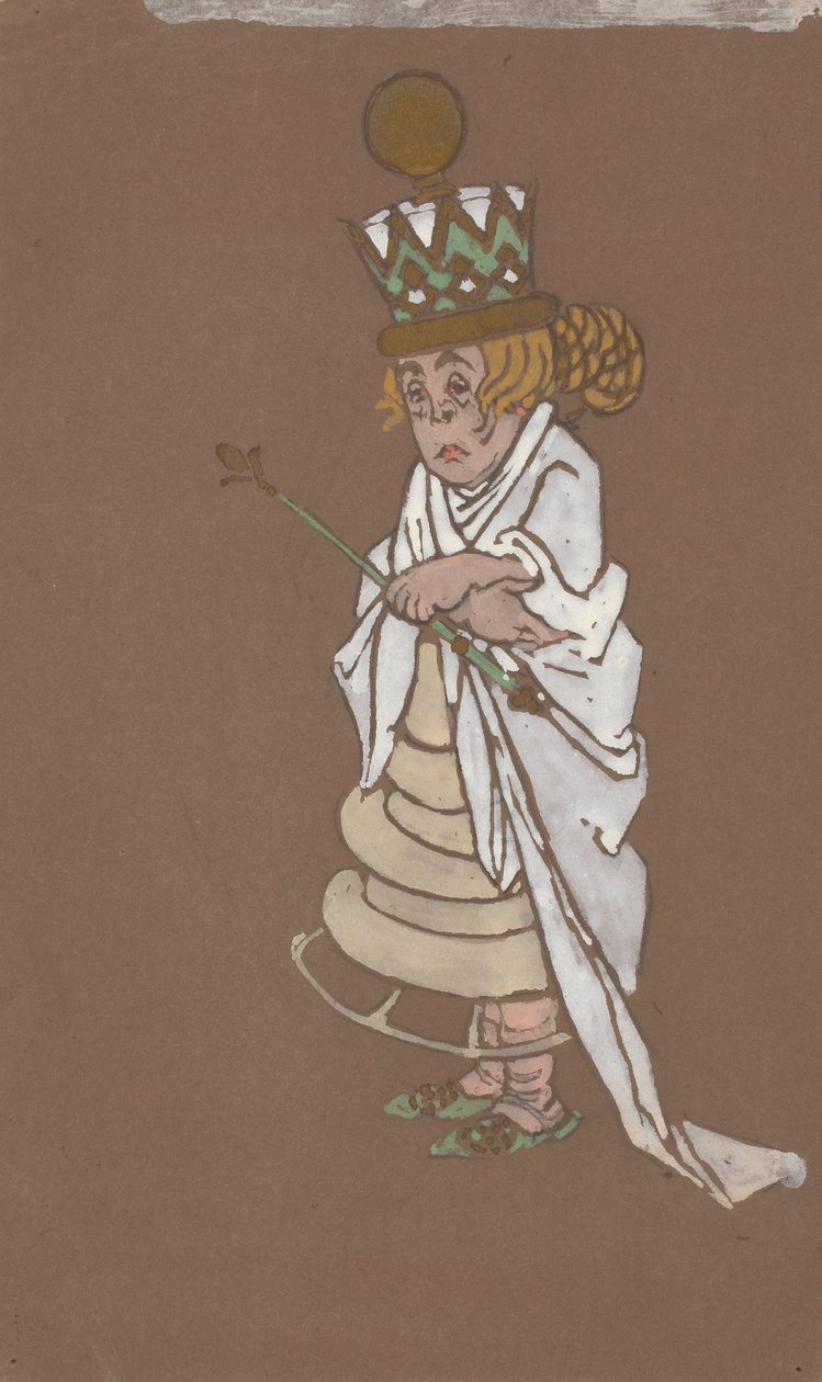 Rainha Branca (figurino para Alice no País das Maravilhas) 1915 de William Penhallow Henderson
