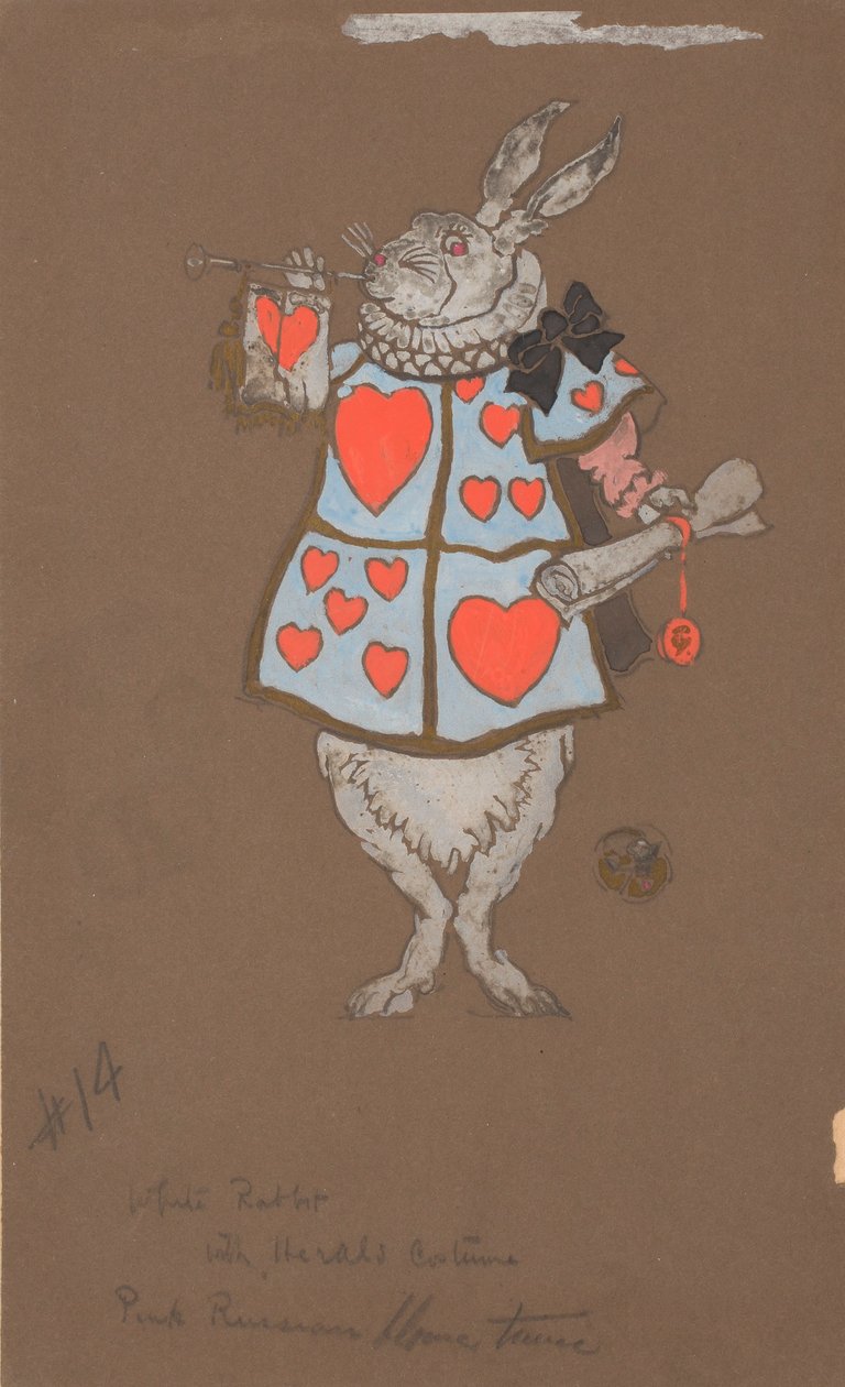 Coelho Branco com Fato de Arauto (conceção do figurino) de William Penhallow Henderson