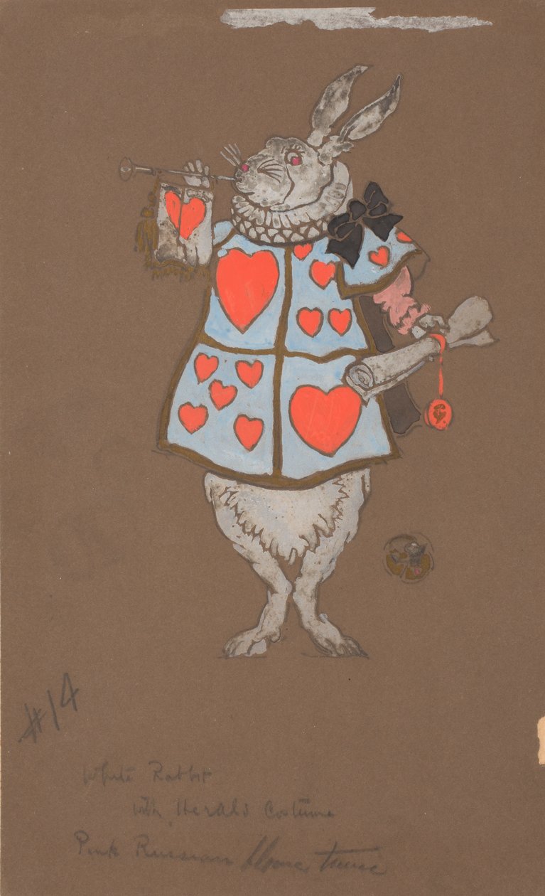 White Rabbit com o desenho do traje do Herald