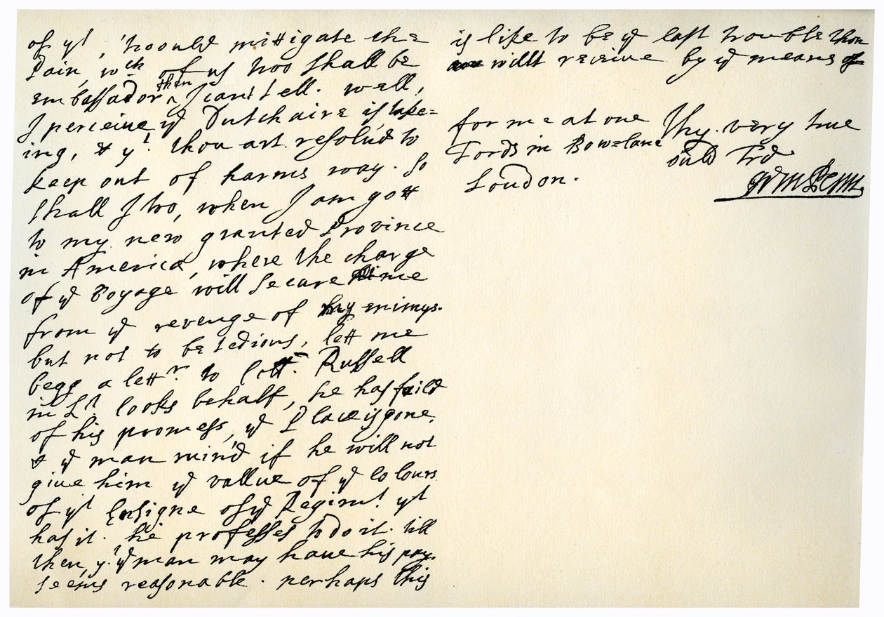 Carta de William Penn ao coronel Henry Sydney, 29 de março de 1681. de William Penn
