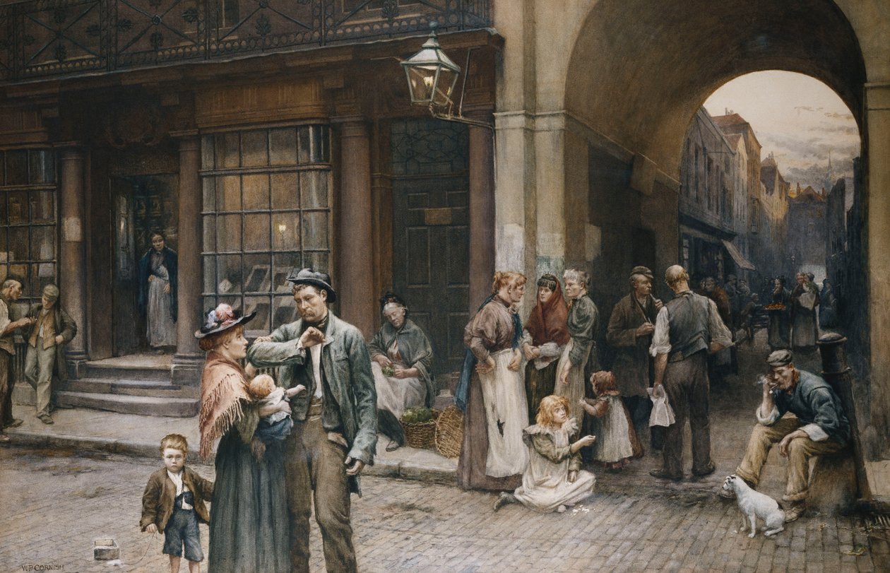 Sábado à noite, 1898 de William Permeanus Cornish