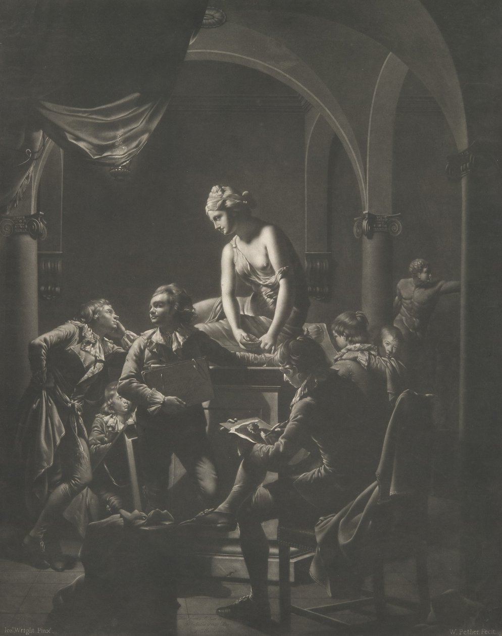 An Academy by Lamplight, 20 de Fevereiro de 1772. de William Pether