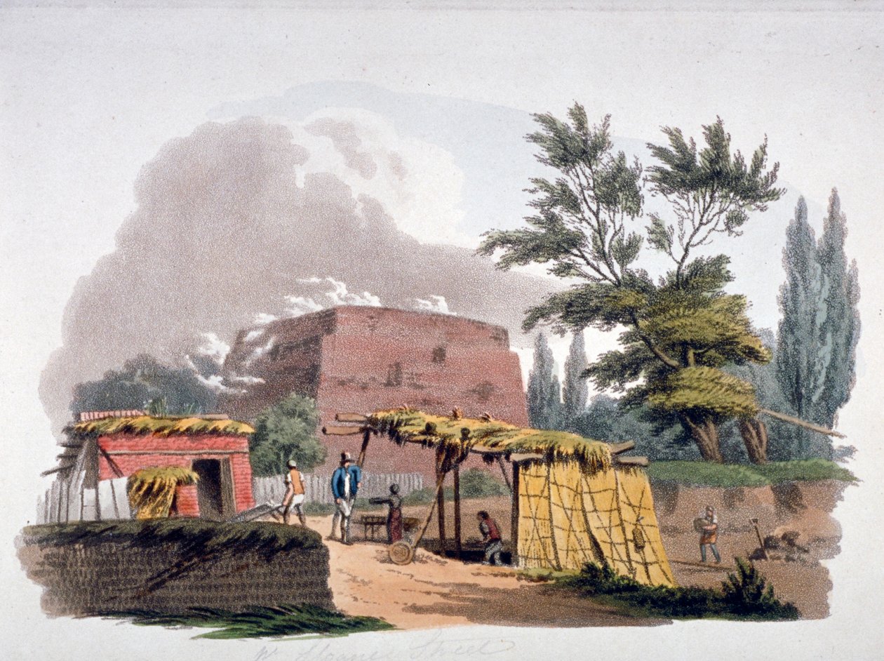 Forno de tijolos perto de Sloane Street, Chelsea, Londres, 1812 de William Pickett