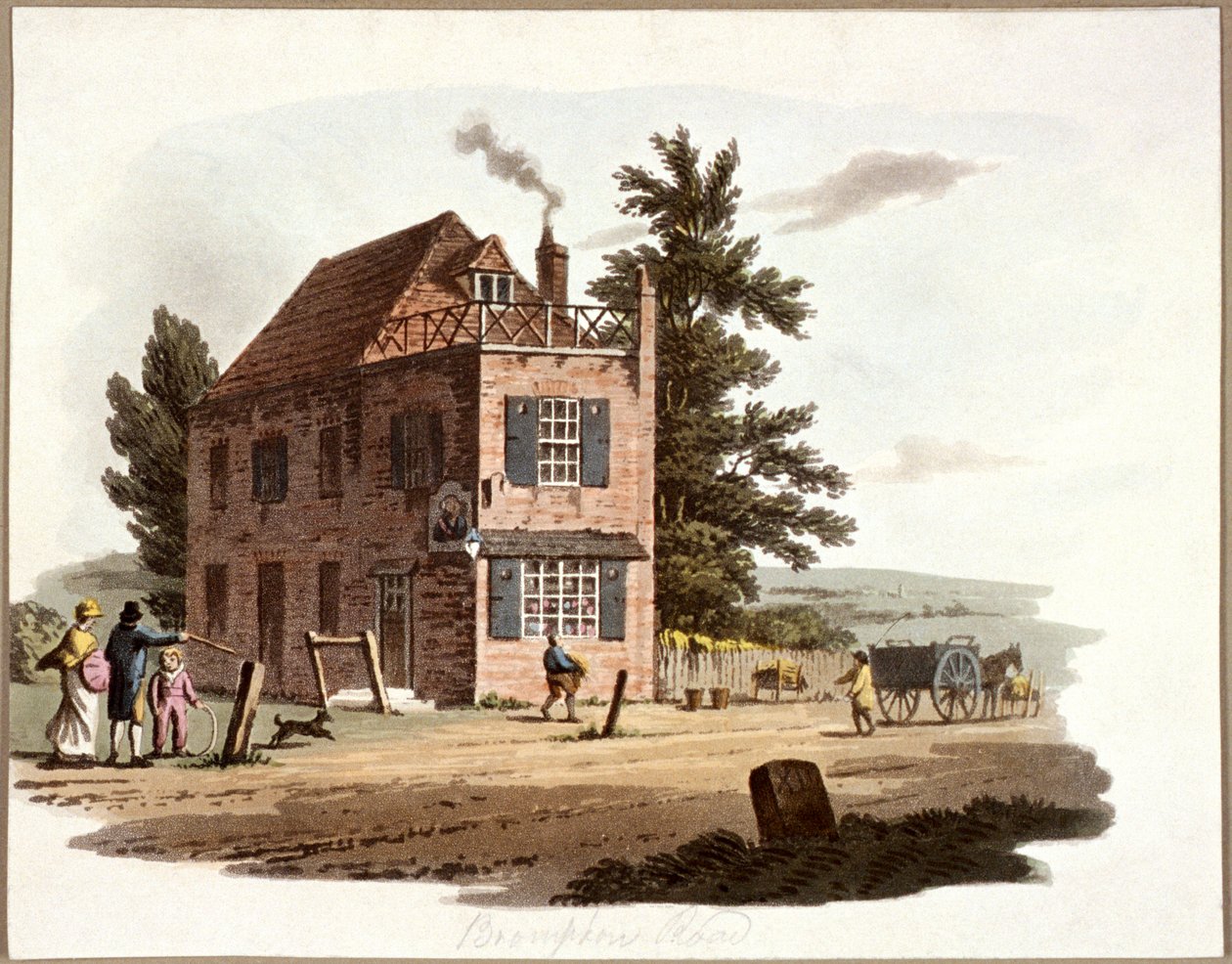 Brompton Road, Kensington, Londres, c1810 de William Pickett