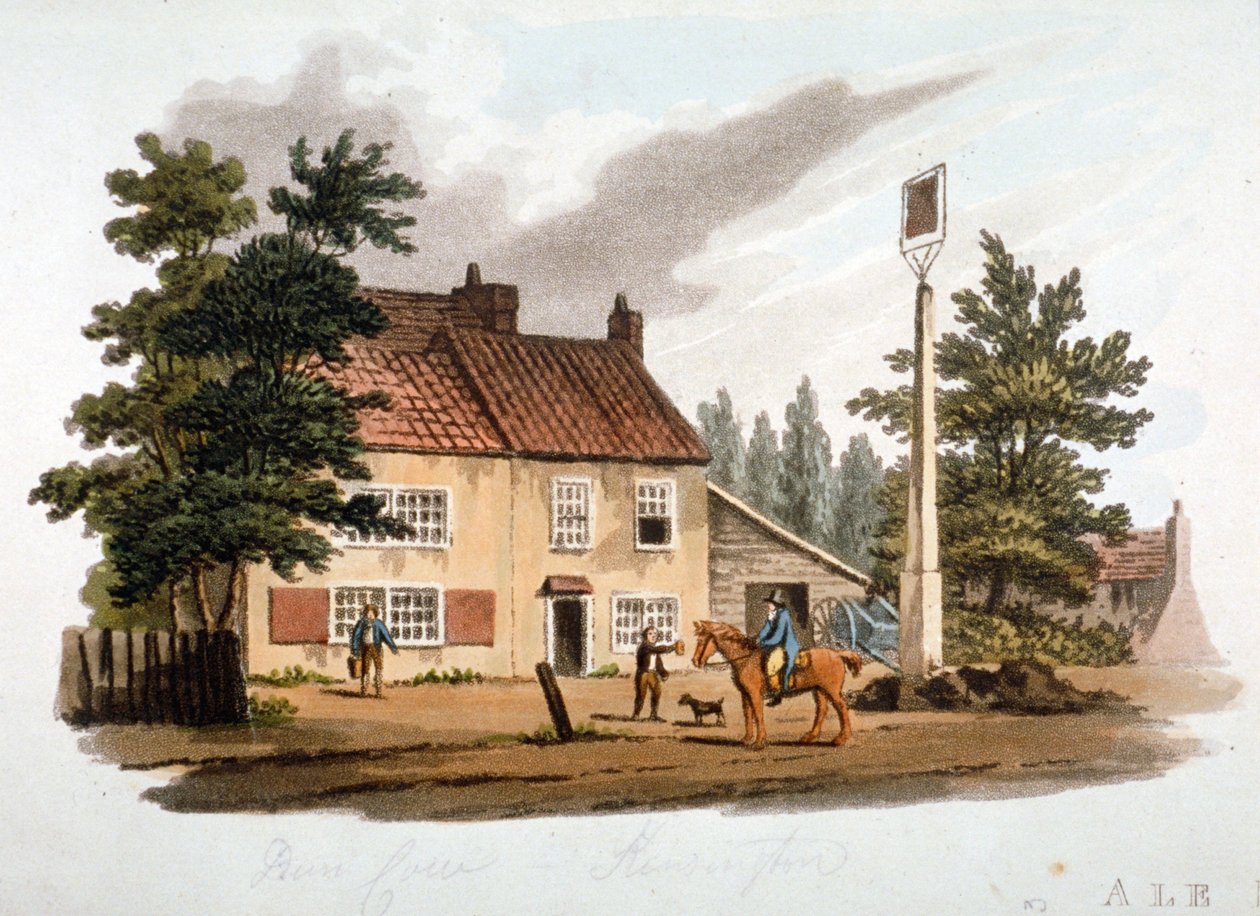 The Dun Cow Inn, Kensington, Londres, c1810 de William Pickett