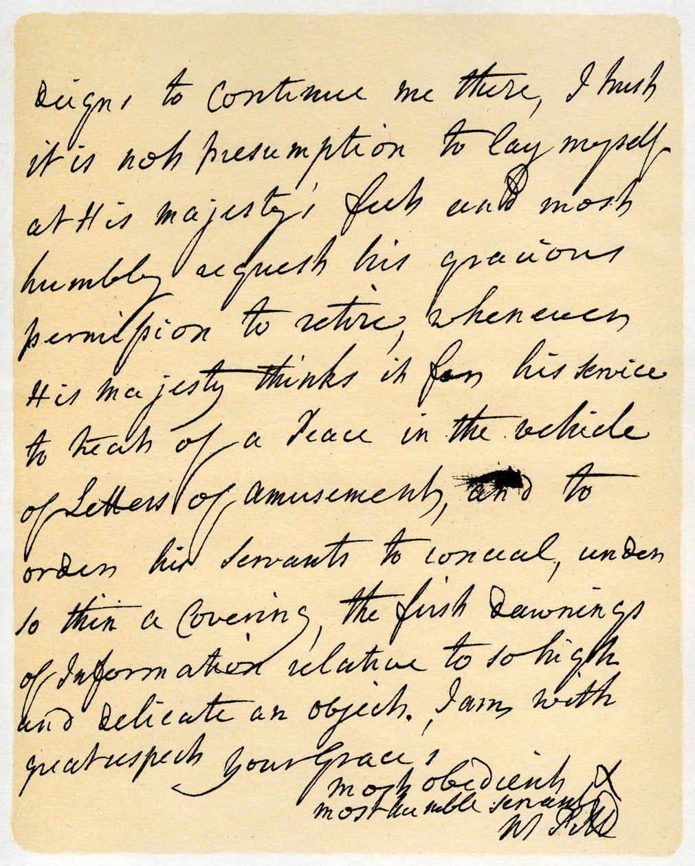 Carta de William Pitt ao duque de Newcastle, Hayes, em 23 de outubro de 1759. de William Pitt