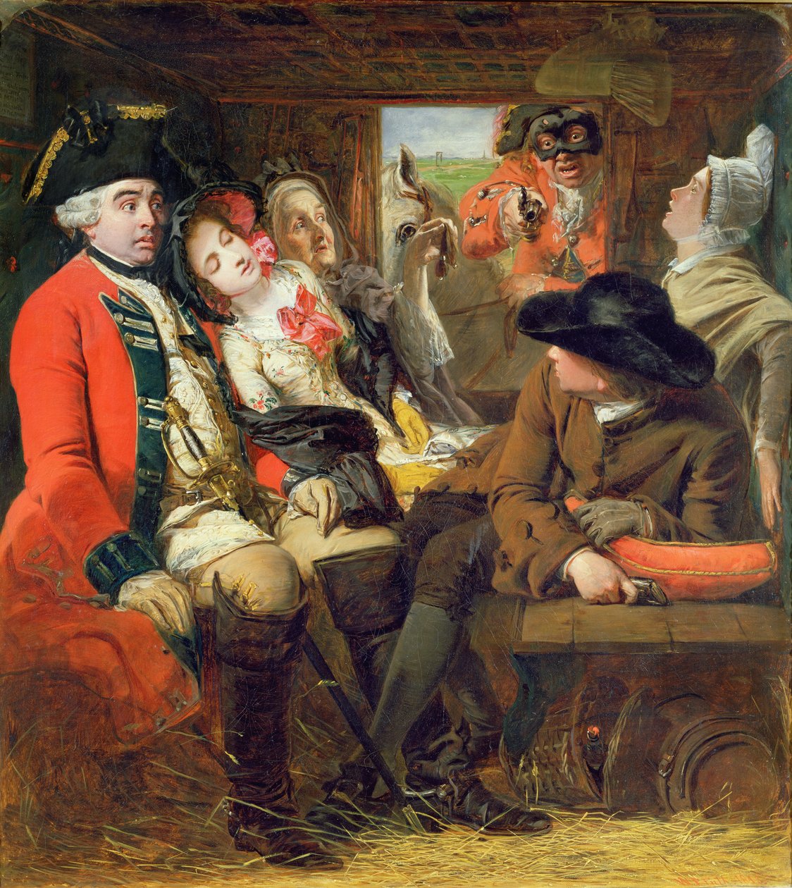 Uma aventura de diligência, Bagshot Heath, 1848 de William Powell Frith