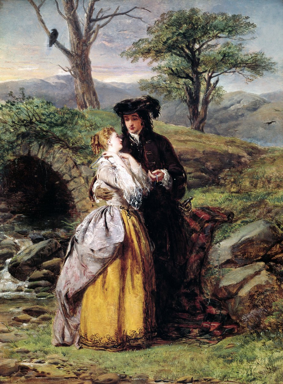 Noiva do Lammermoor, inspirada na ópera de Gaetano Donizetti (pintura de William Powell Frith