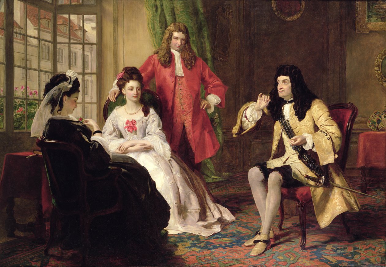 Lord Foppington Relatando suas aventuras de William Powell Frith