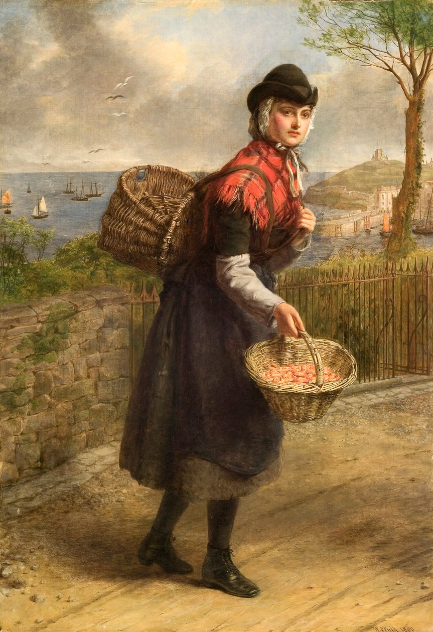 "Tenby prawnseller", 1839-1909 de William Powell Frith