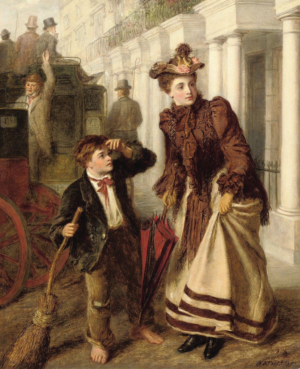A vassoura de travessia, 1893 de William Powell Frith