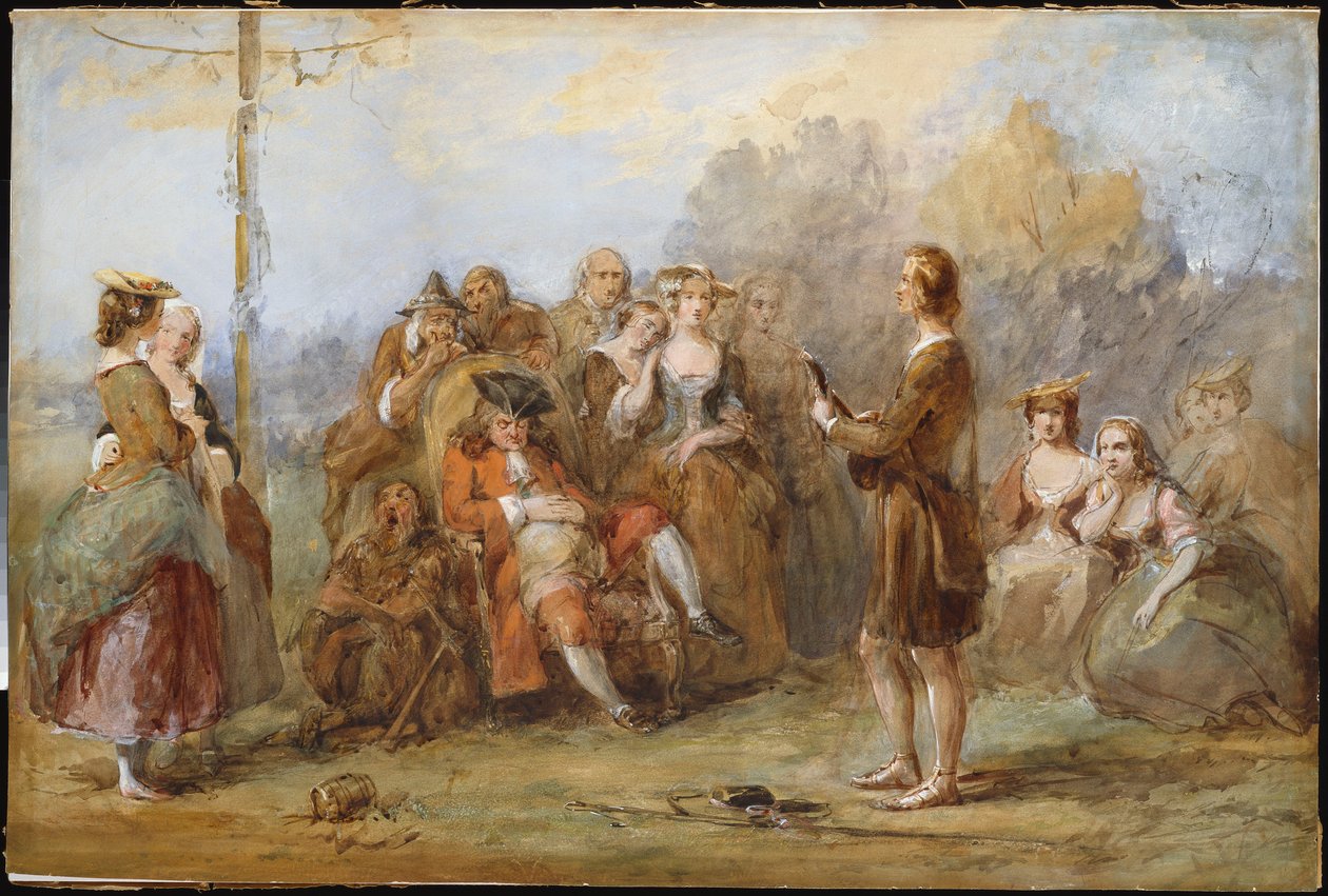 O menestrel, década de 1840 de William Powell Frith