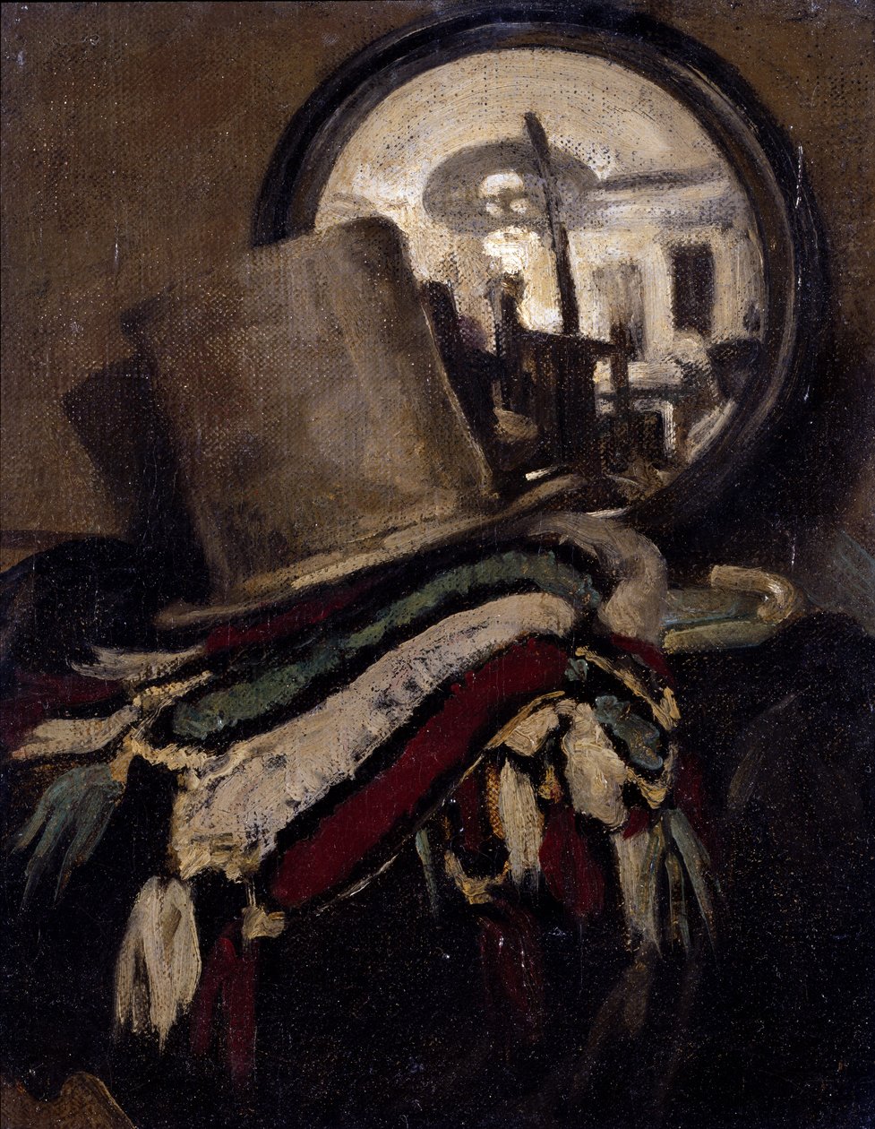 Chapéu de James Pryde, c.1893-98 (óleo a bordo) de William and Pryde James Nicholson