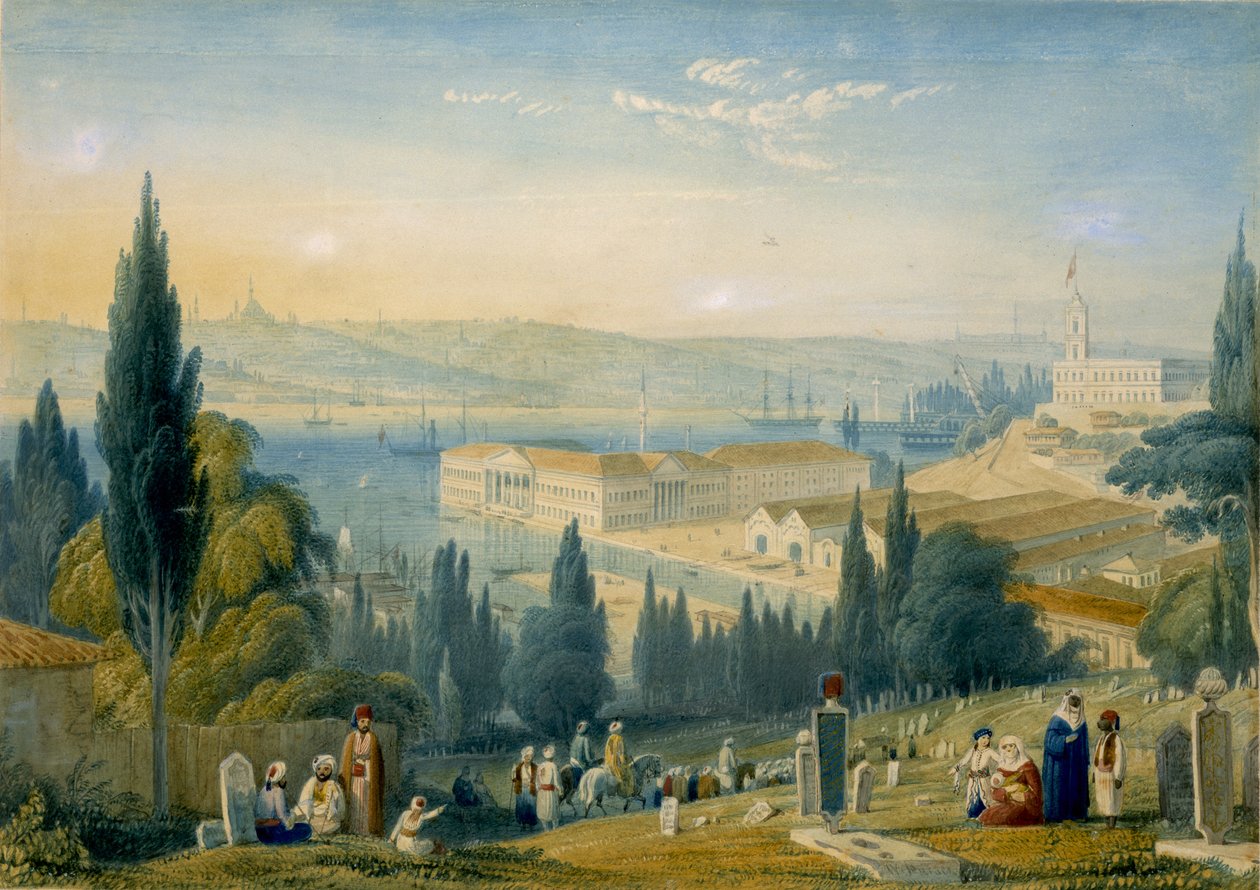 Edifícios navais turcos no Corno de Ouro de William Purser