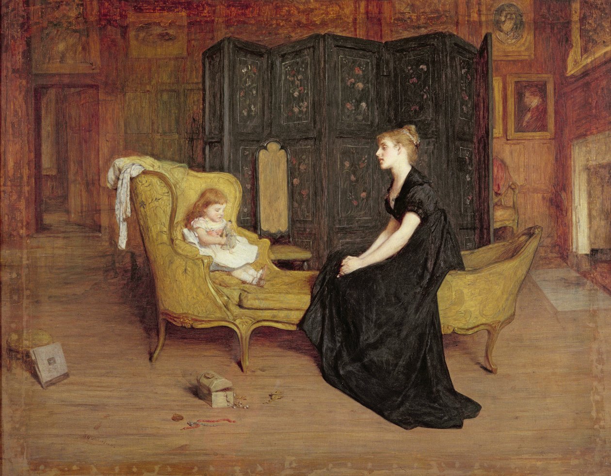 O seu ídolo, c.1868-70 (óleo sobre tela) de William Quiller Orchardson