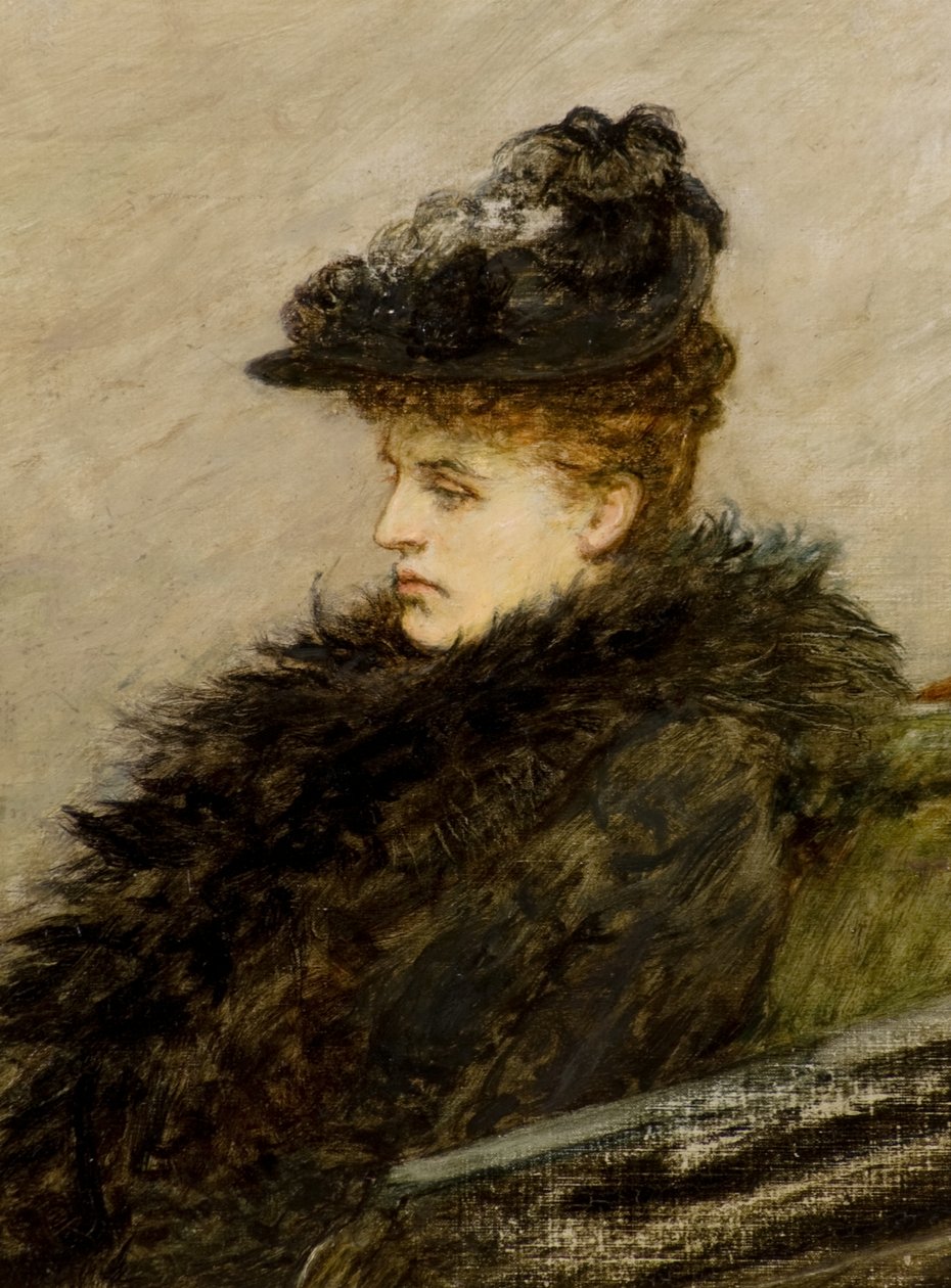 The Feather Boa, c.1892 (óleo sobre tela) de William Quiller Orchardson