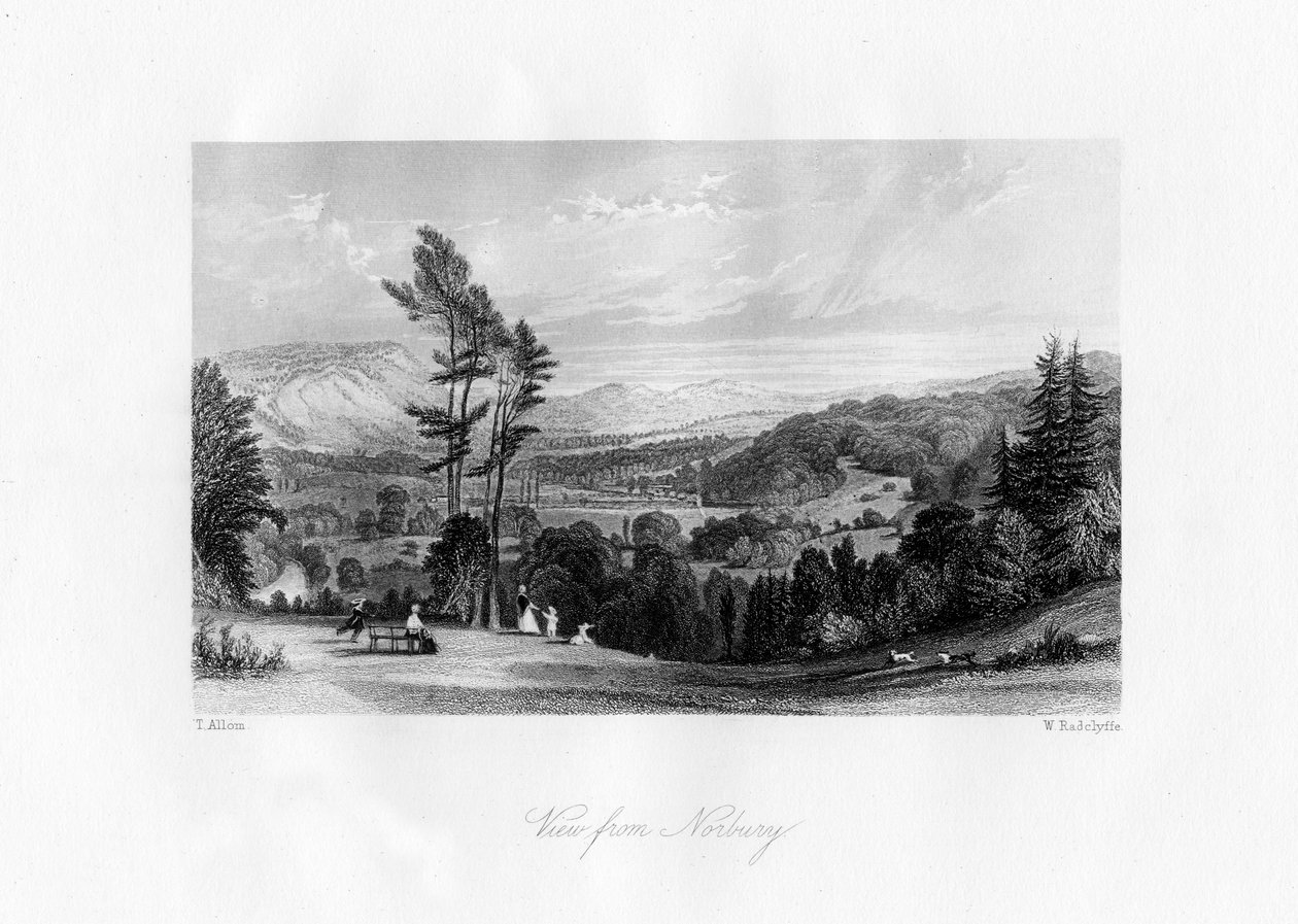 Uma vista de Norbury, Surrey, século XIX. de William Radclyffe