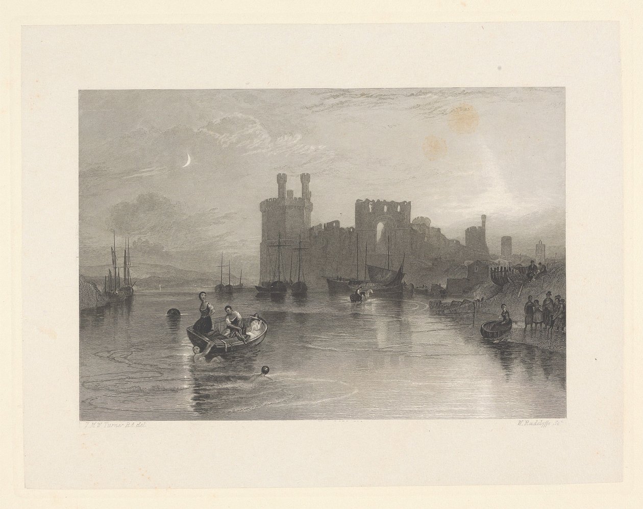 Castelo de Caernarvon, País de Gales de William Radclyffe