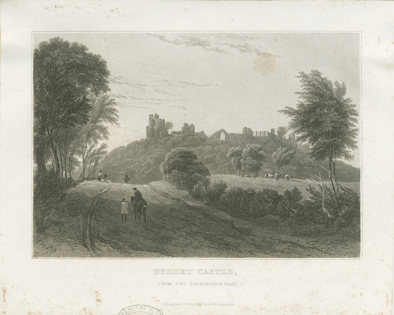 Dudley Castle: gravura em aço, nd [c1831] (impressão) de William Radclyffe