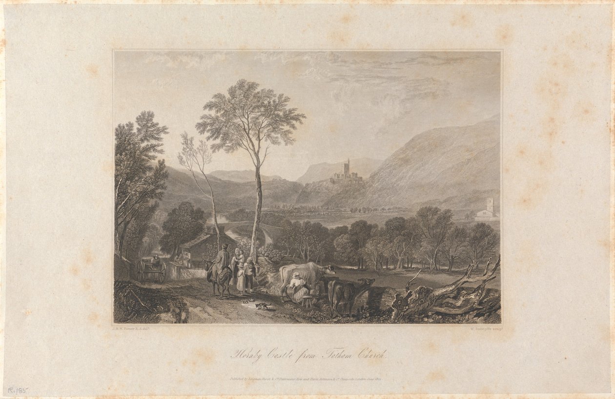 Castelo de Hornby visto da igreja de Tatham de William Radclyffe