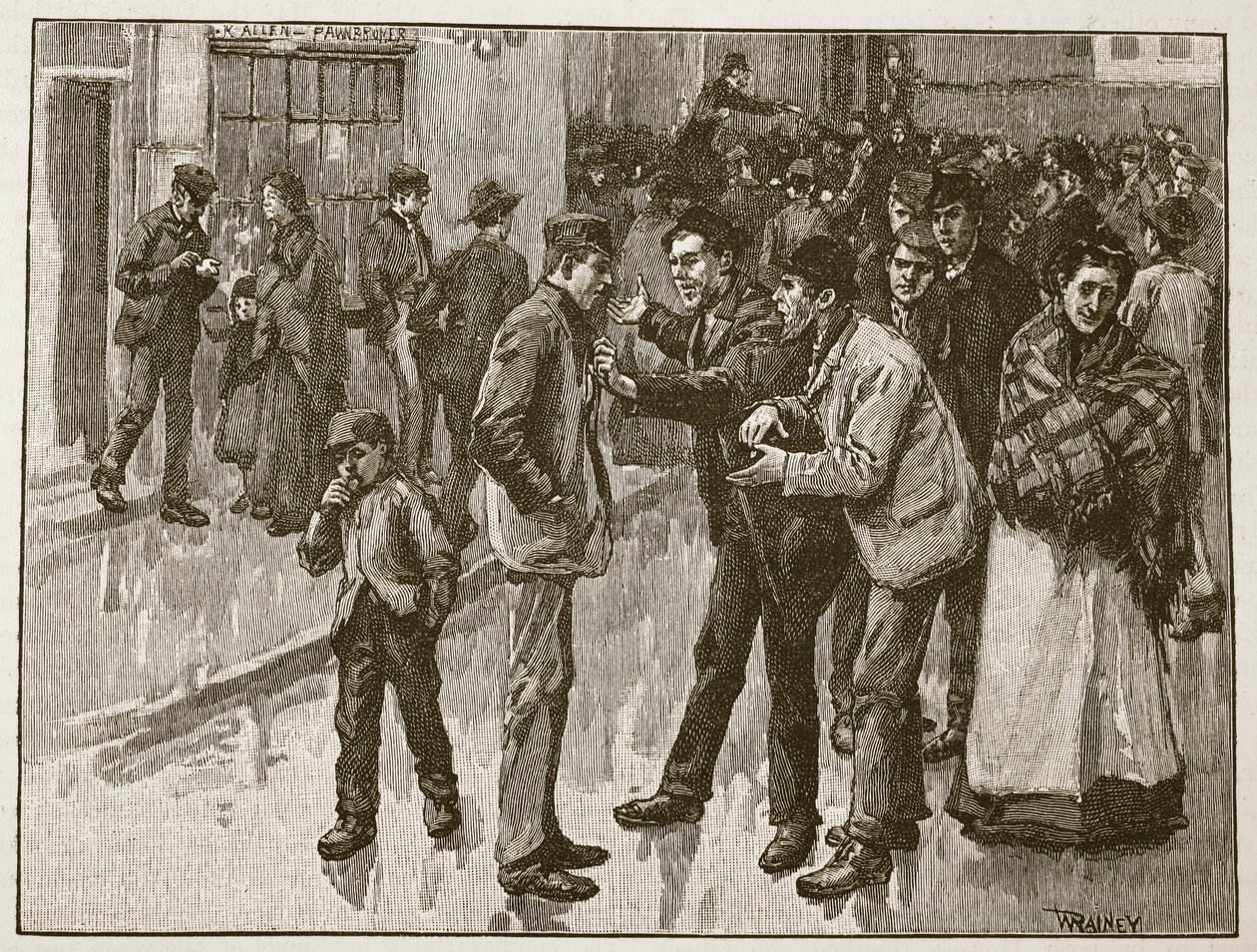 A greve de Preston, ilustração de &39;História Ilustrada de Cassell da Inglaterra&39; (foto sépia) de William Rainey