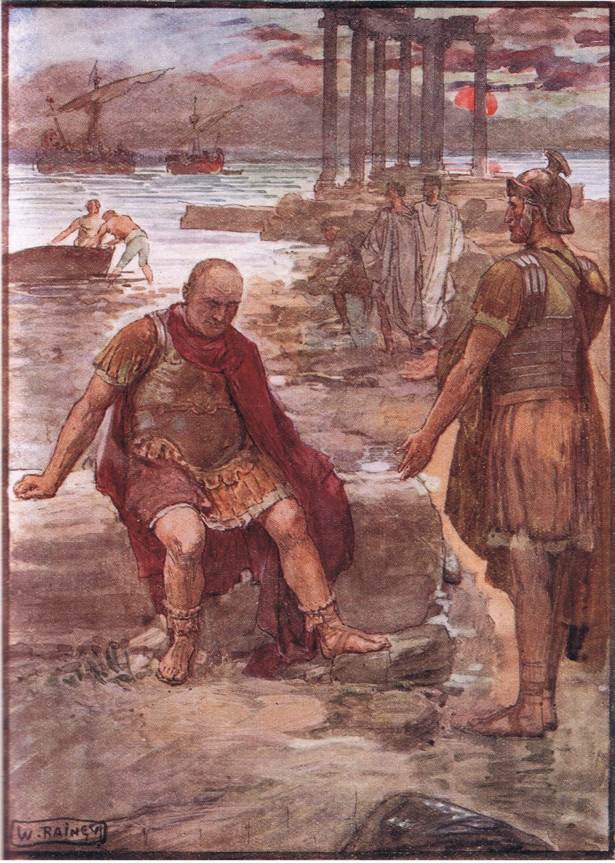 O Marius exilado no meio das ruínas de Cartago, de Plutarco Vidas publicado por T C & E C Jack Ltd de William Rainey