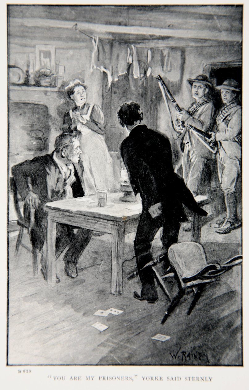 &39;You are my Prisoners&39; Yorke disse severamente, uma ilustração de &39;With Roberts to Pretoria: A Tale of the South African War&39; por GA Henty, pub. Londres, 1902 de William Rainey