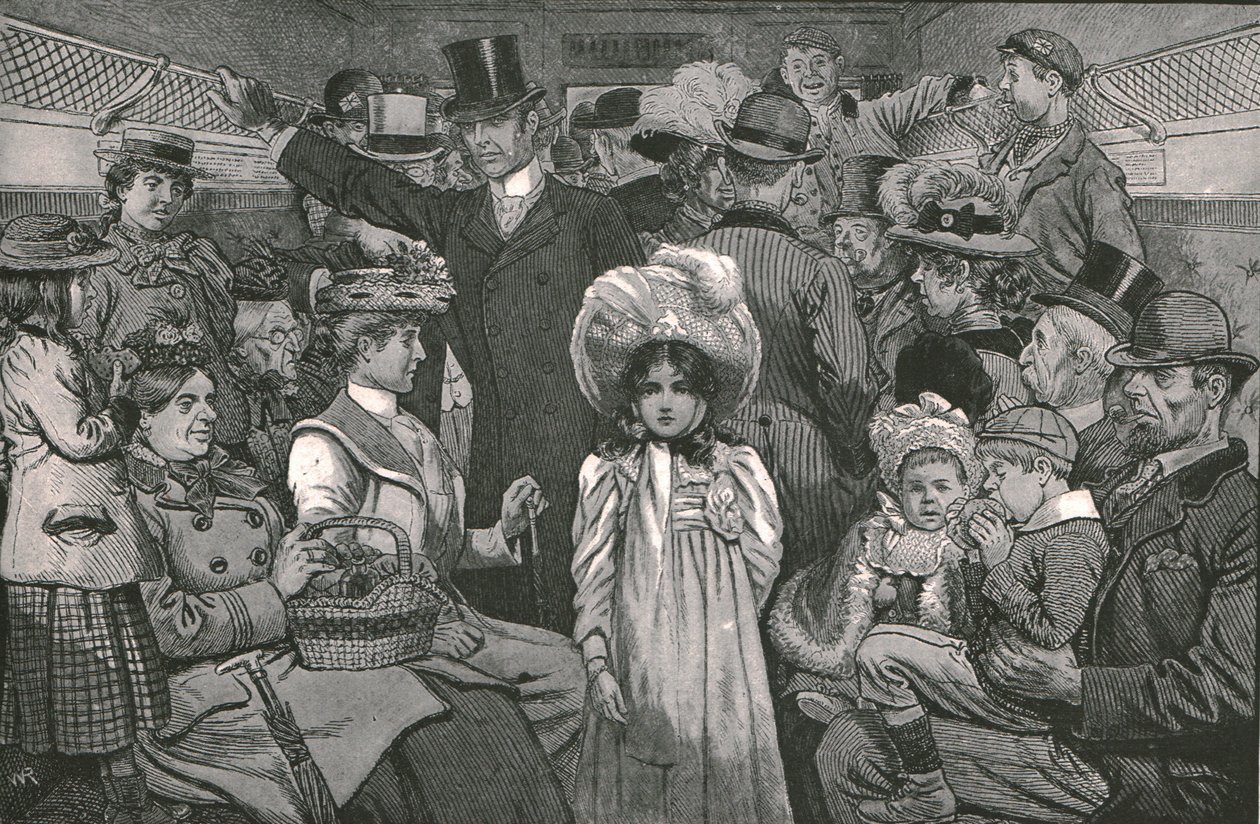 Vindo para ver a procissão da coroação, 1902. de William Ralston