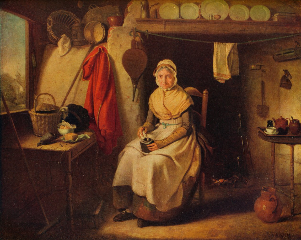 Interior da Casa de Campo, em Lexden, Essex, 1802 de William Redmore Bigg