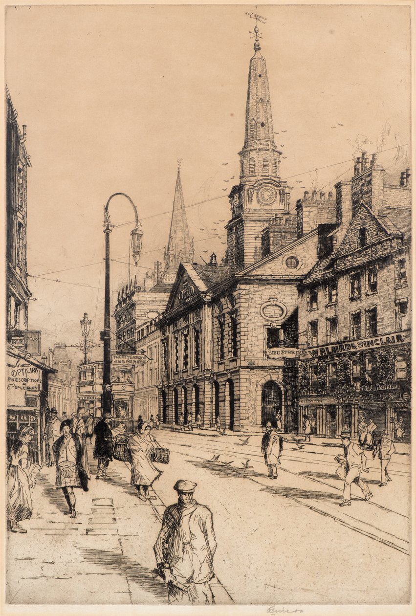 Old Town House, Dundee, c.1930 (gravura) de William Renison