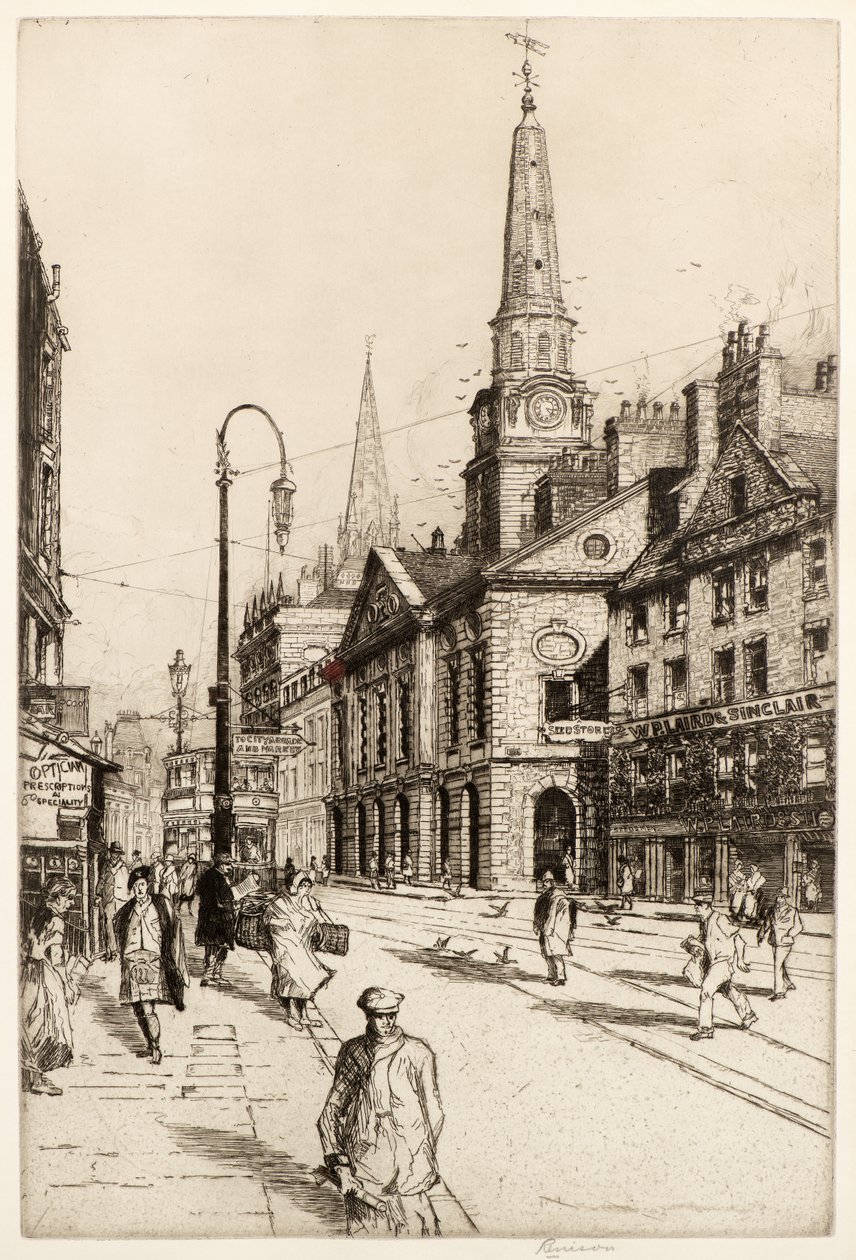 The Old Town House, Dundee, c.1930 (gravura) de William Renison