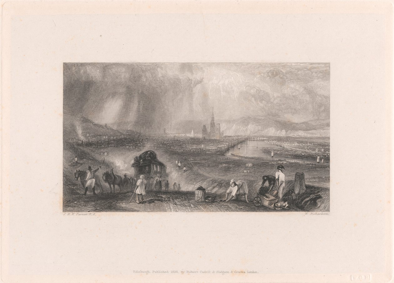 Rouen - Vista à Distância de William Richardson