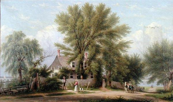 Lent-Rapalye House, Bowery Bay, Queens, New York City de William Rickarby Miller