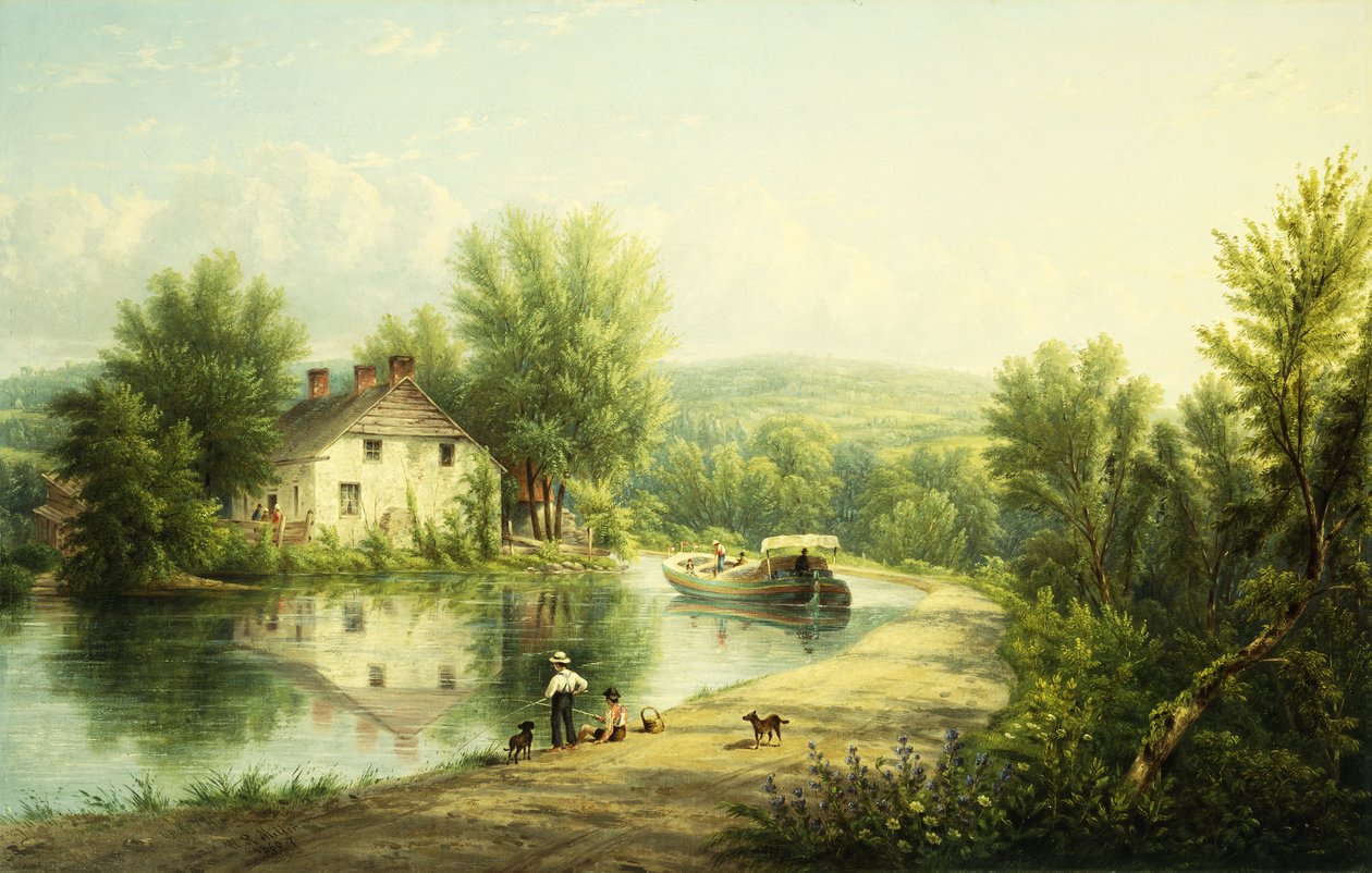No canal de Rondout, Rosendale, 1886-87 de William Rickarby Miller