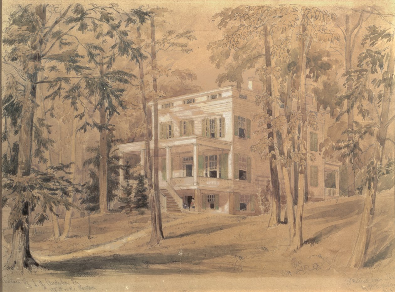 A Casa de John James Audubon, Nova Iorque de William Rickarby Miller