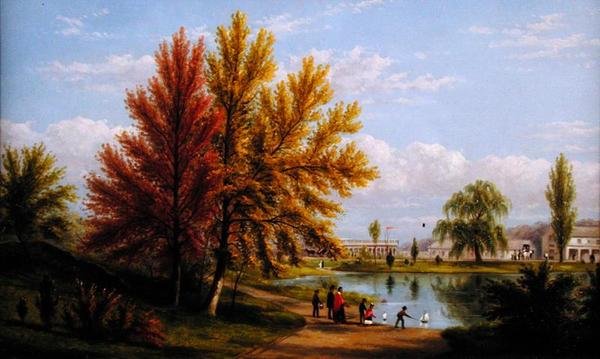 The Upper Lake, Central Park, Nova Iorque de William Rickarby Miller