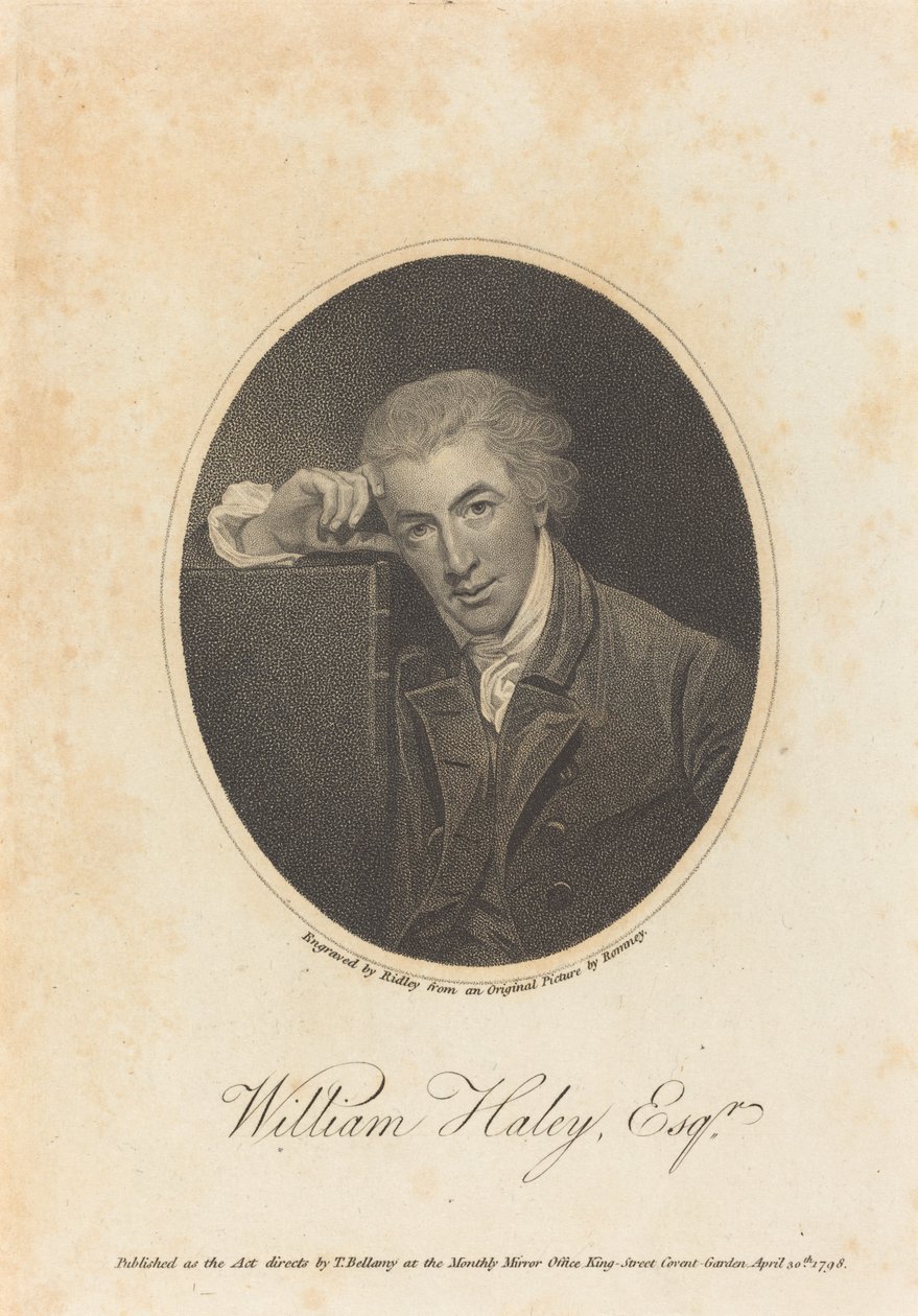 William Hayley, Esq. de William Ridley after George Romney