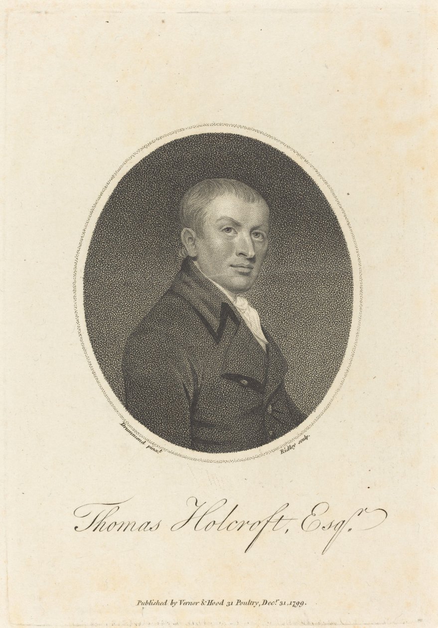 Thomas Holcroft de William Ridley after Samuel Drummond