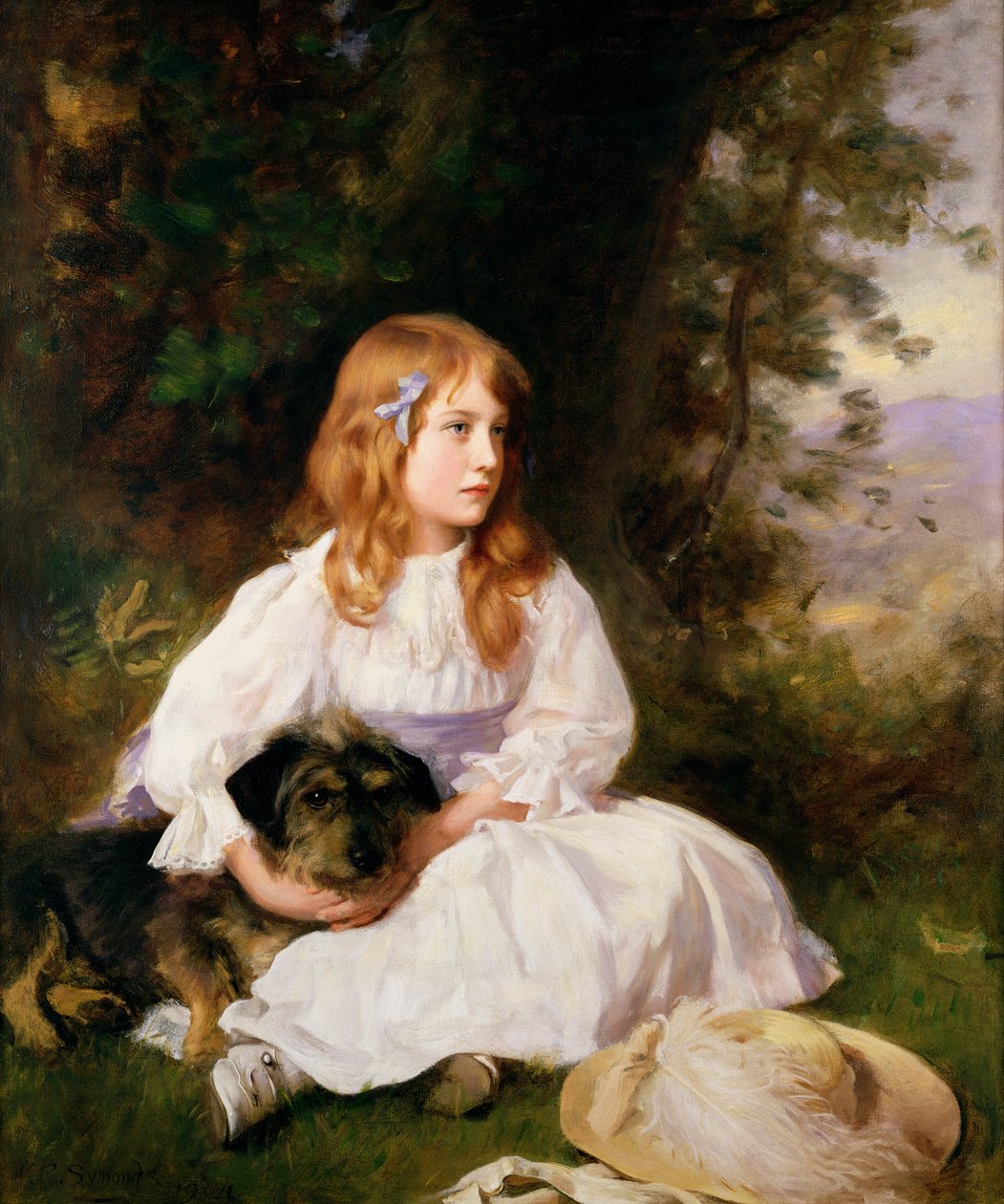 Heather, retrato de uma menina de William Robert Symonds