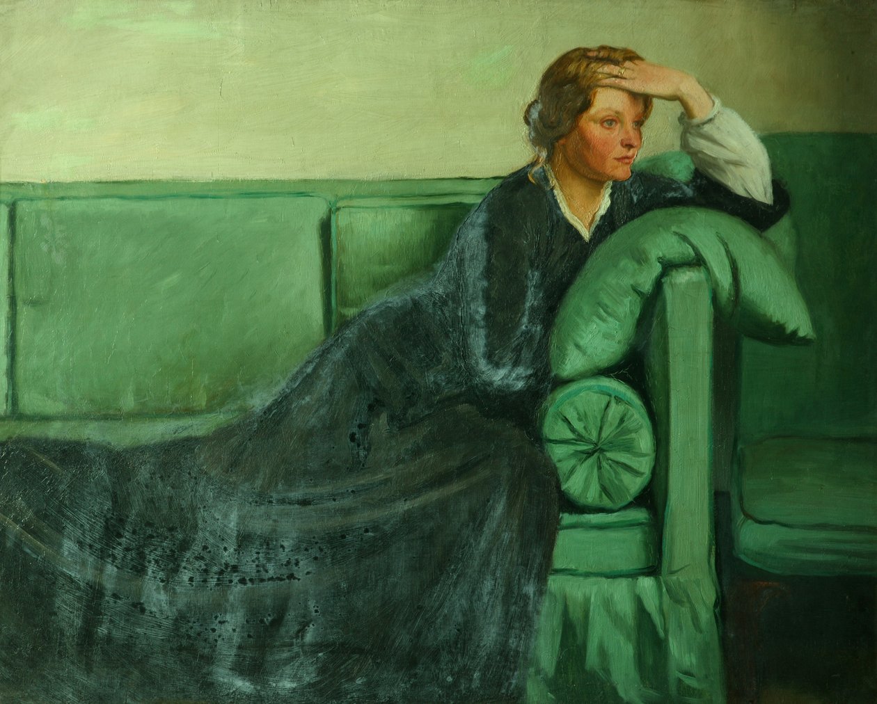 Peça Flor, Fruta e Espinho (óleo sobre tela) de William Rothenstein