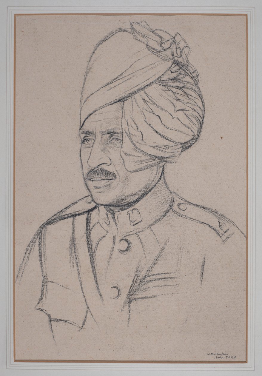 Homem da cavalaria indiana de William Rothenstein