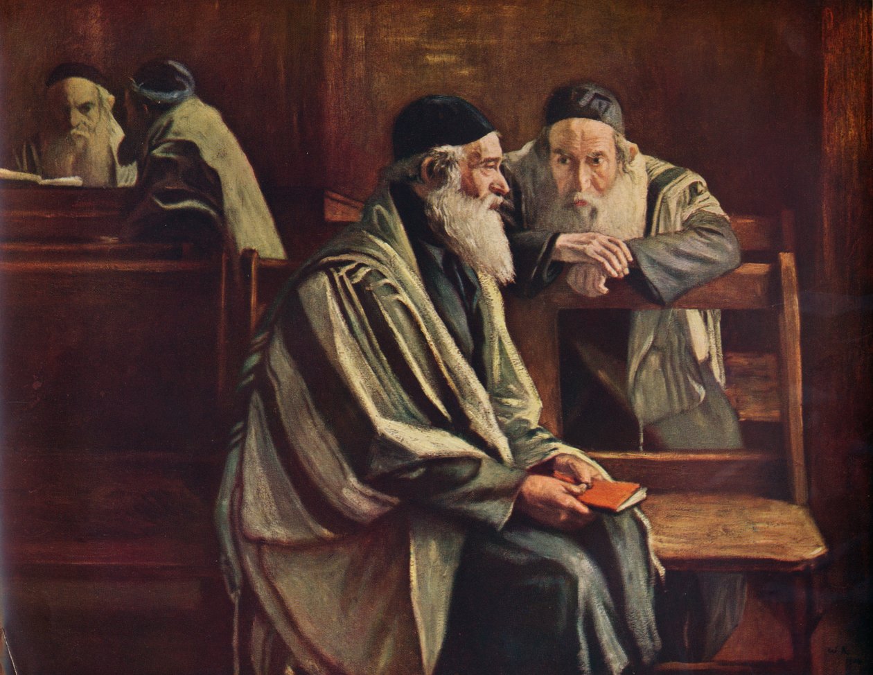 Sinagoga judaica, Spitalfields, 1935 de William Rothenstein