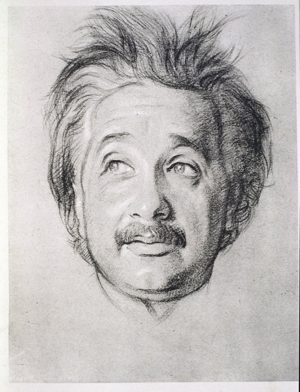 Retrato de Albert Einstein (1879-1955) (lito) de William Rothenstein