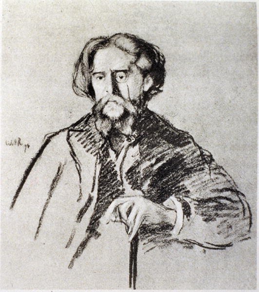 Retrato de Alphonse Daudet (1840-97) de William Rothenstein