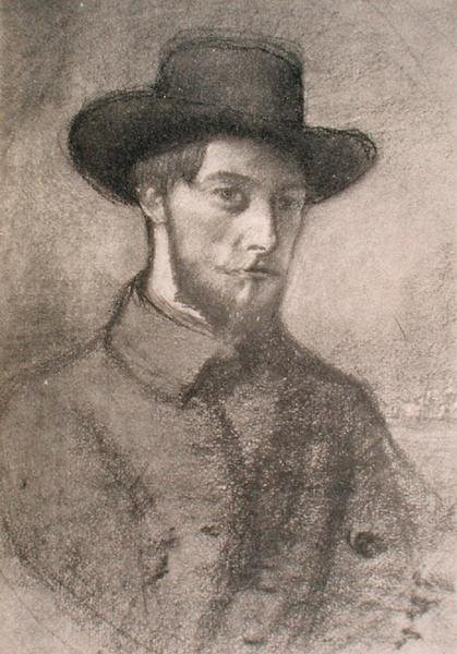 Retrato de Augusto John (1879-1961) (lito) de William Rothenstein