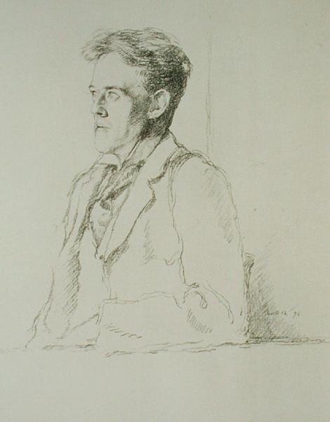 Retrato de Hilaire Belloc (1870-1953) de William Rothenstein